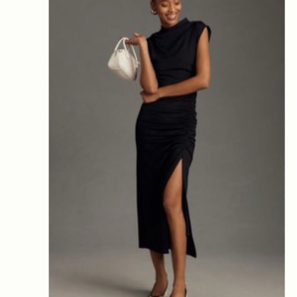 NWT Anthropologie Black Maxi Dress